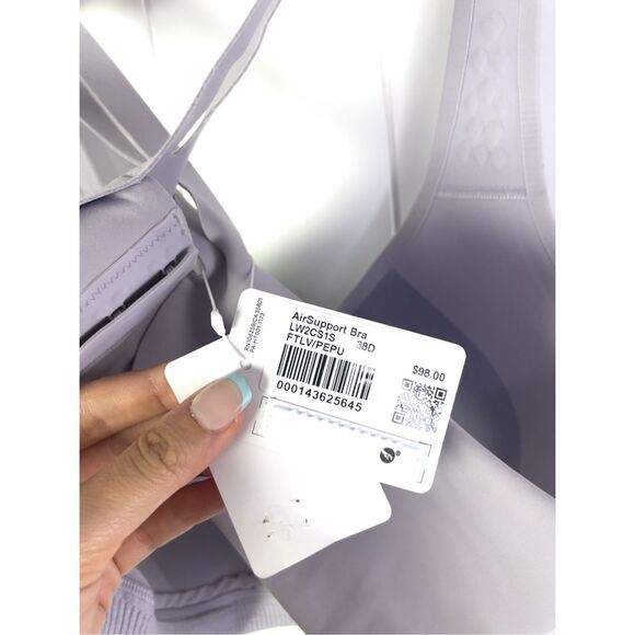 NWT Lululemon AirSupport Bra High Support Faint Lavender / Peri Purple 38D $98 - Picture 10 of 13